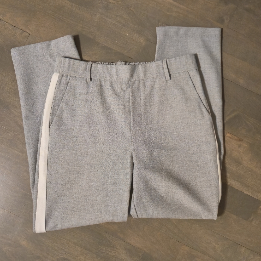 Zara Grey Pants with white stripe